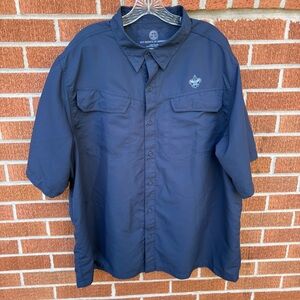Boy Scouts of America Vented Shirt Mens 2XL Blue Uniform Short Sleeve Polyester